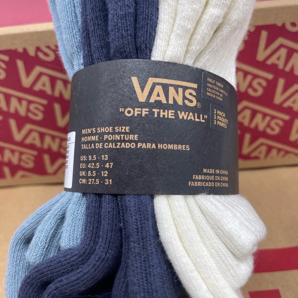 VANS. HALF CREW
HAUTEUR CHENLE CALCETIN DE MEDIA CAÑA
"OFF THE WALL"
3 PACK
